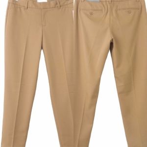 GAP Slim Cropped Pants In Natural Camel.  Size 6